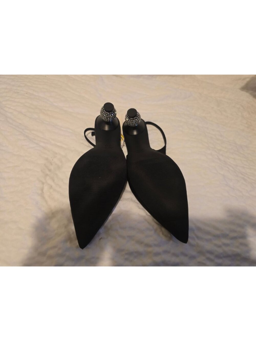 Women’s Simone Rhinestone Ball Heels - a New Day™ Black 9 - Picture 6 of 6